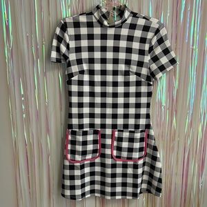 Unique Vintage, black white gingham dress, Smak Parlour, Small NWT